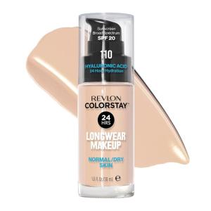 imageRevlon Liquid Foundation ColorStay Face Makeup for Normal ampamp Dry Skin SPF 20 Longwear MediumFull Coverage with Natural Finish 410 Cappuccino 1 fl oz110 Ivory