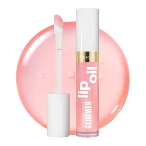imageREVLON Super Lustrous Glimmer Lip Oil Moisturizing ampamp Tinted Shiny Finish Made with PlantBased Squalane 006 Plum Pop 013 fl oz001 Candy Hearts