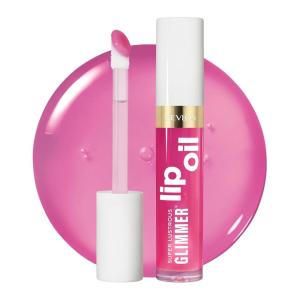imageREVLON Super Lustrous Glimmer Lip Oil Moisturizing ampamp Tinted Shiny Finish Made with PlantBased Squalane 006 Plum Pop 013 fl oz004 Gone Rose