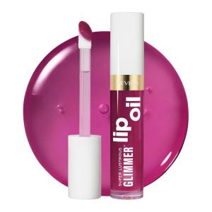 imageREVLON Super Lustrous Glimmer Lip Oil Moisturizing ampamp Tinted Shiny Finish Made with PlantBased Squalane 006 Plum Pop 013 fl oz006 Plum Pop