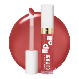imageREVLON Super Lustrous Glimmer Lip Oil Moisturizing ampamp Tinted Shiny Finish Made with PlantBased Squalane 006 Plum Pop 013 fl oz008 Just Toasty