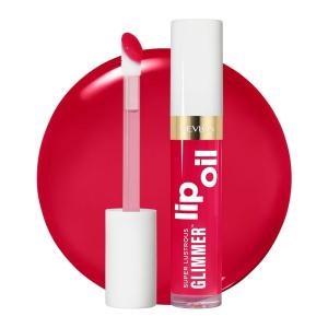 imageREVLON Super Lustrous Glimmer Lip Oil Moisturizing ampamp Tinted Shiny Finish Made with PlantBased Squalane 006 Plum Pop 013 fl oz009 Boiling Point