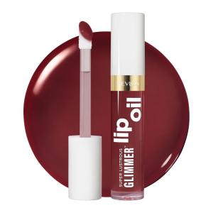 imageREVLON Super Lustrous Glimmer Lip Oil Moisturizing ampamp Tinted Shiny Finish Made with PlantBased Squalane 006 Plum Pop 013 fl oz010 Wined Down