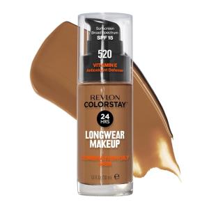 imageRevlon Liquid Foundation ColorStay Face Makeup for Combination ampamp Oily Skin SPF 15 MediumFull Coverage with Matte Finish 360 Golden Caramel 1 Fl Oz520 Cocoa