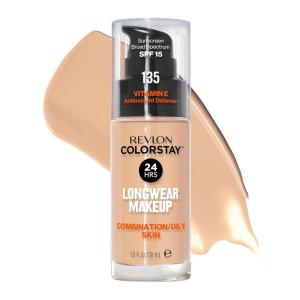 imageRevlon Liquid Foundation ColorStay Face Makeup for Combination ampamp Oily Skin SPF 15 MediumFull Coverage with Matte Finish 360 Golden Caramel 1 Fl Oz135 Vanilla