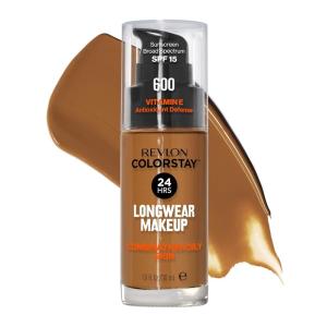 imageRevlon Liquid Foundation ColorStay Face Makeup for Combination ampamp Oily Skin SPF 15 MediumFull Coverage with Matte Finish 360 Golden Caramel 1 Fl Oz600 Cinnamon