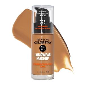 imageRevlon Liquid Foundation ColorStay Face Makeup for Combination ampamp Oily Skin SPF 15 MediumFull Coverage with Matte Finish 360 Golden Caramel 1 Fl Oz375 Toffee