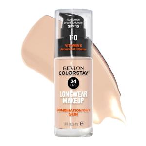 imageRevlon Liquid Foundation ColorStay Face Makeup for Combination ampamp Oily Skin SPF 15 MediumFull Coverage with Matte Finish 360 Golden Caramel 1 Fl Oz110 Ivory