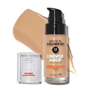 imageRevlon Liquid Foundation ColorStay Face Makeup for Combination ampamp Oily Skin SPF 15 MediumFull Coverage with Matte Finish 360 Golden Caramel 1 Fl OzFresh Beige