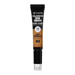 imageRevlon ColorStay Skin Awaken 5in1 Concealer Lightweight Creamy Longlasting Face Makeup with Caffeine ampamp Vitamin C For Imperfections Dark Circles ampamp Redness 040 Medium 027 Fl Oz076 Caramel