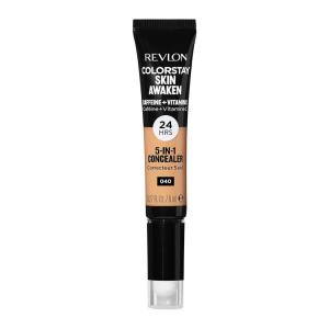 imageRevlon ColorStay Skin Awaken 5in1 Concealer Lightweight Creamy Longlasting Face Makeup with Caffeine ampamp Vitamin C For Imperfections Dark Circles ampamp Redness 040 Medium 027 Fl Oz040 Medium