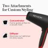 imageREVLON SmoothStay Coconut Oil Infused Hair Dryer with Diffuser Blow Dryer with Diffuser and Concentrator Attachment for Shinier Smoother SalonQuality Hair