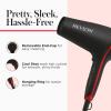 imageREVLON SmoothStay Coconut Oil Infused Hair Dryer with Diffuser Blow Dryer with Diffuser and Concentrator Attachment for Shinier Smoother SalonQuality Hair