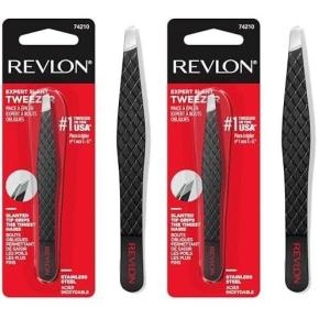 imageRevlon Expert Slant Tweezer High Precision For an Easy Hair Removal Made With Stainless Steel 1 Count1 Count Pack of 2
