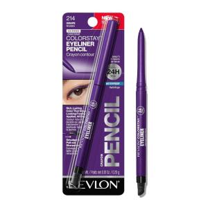 imageREVLON ColorStay Pencil Waterproof Eyeliner SmudgeProof Eye Makeup with BuiltIn Sharpener 212 Bronze 001 ozGrape