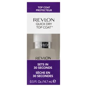 imageRevlon Top Coat Nail Polish Quick Dry Nail Polish Chip Resistant ampamp Longwear Formula High Shine Finish Quick Dry Top Coat Clear 05 Fl Oz